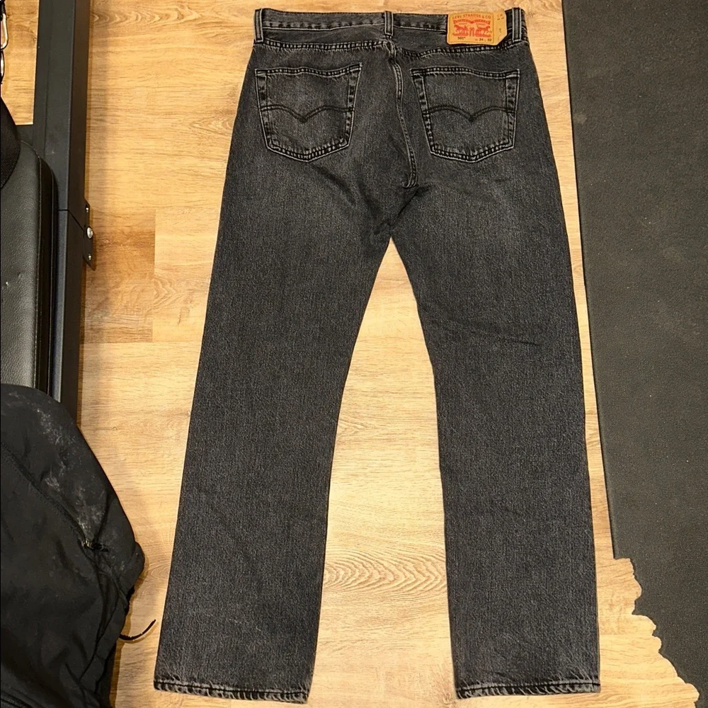 Levi's Dark Gray Straight Jeans